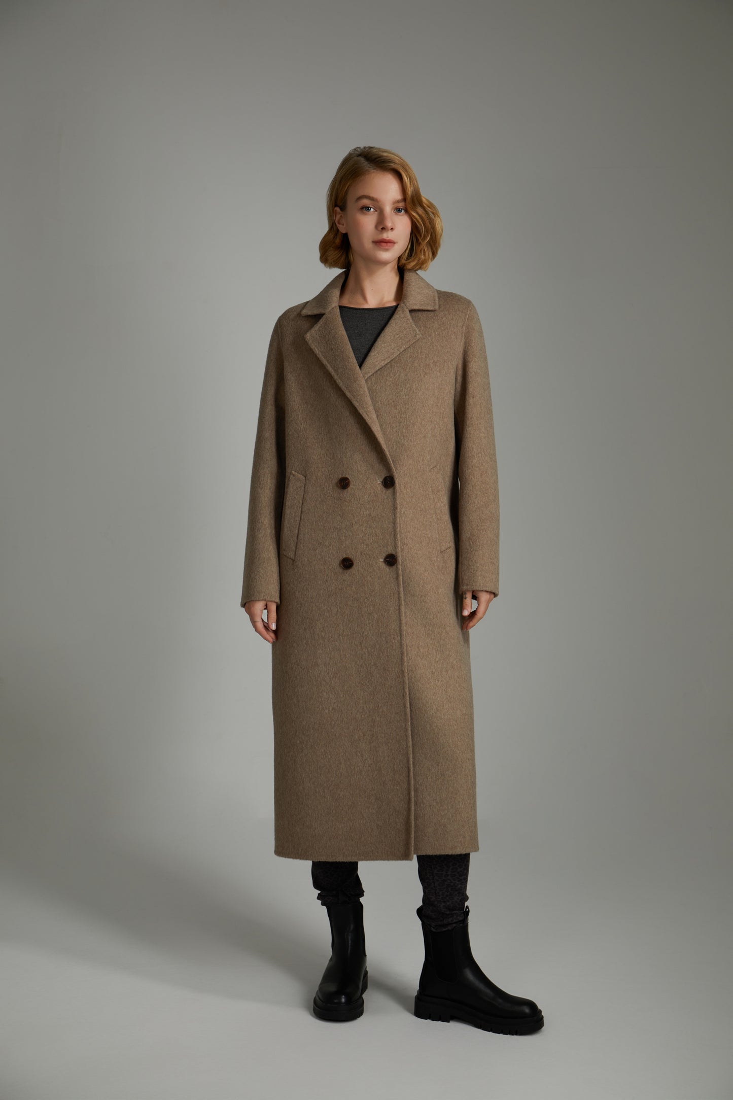 Manteau en laine double face