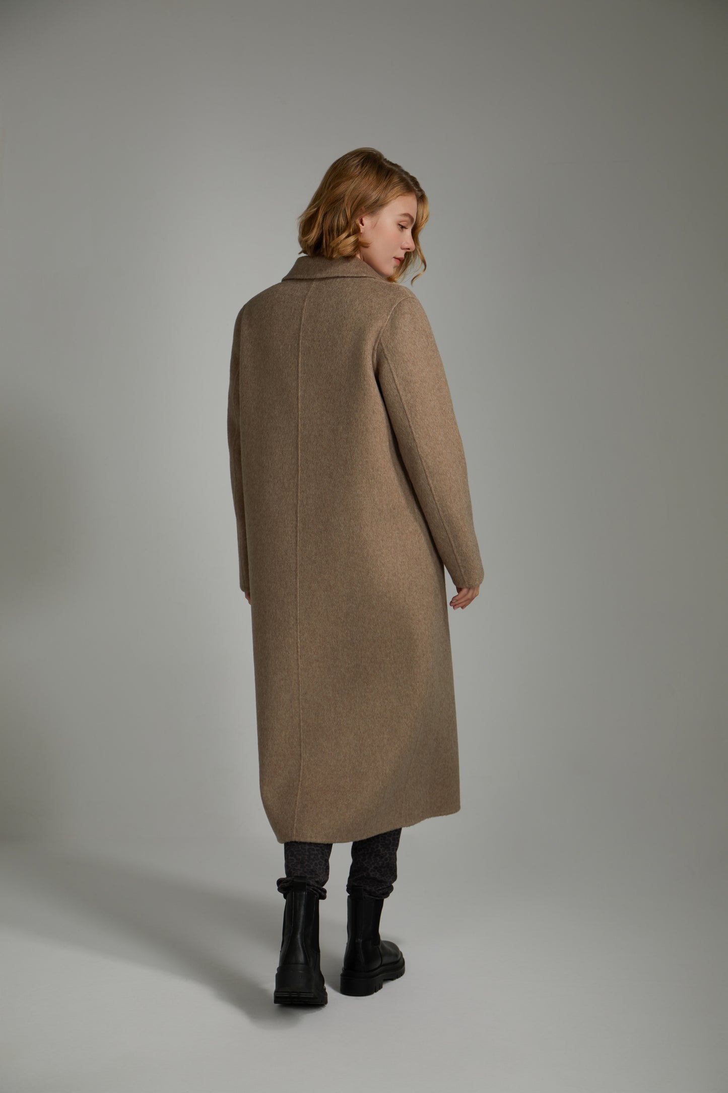 Manteau en laine double face