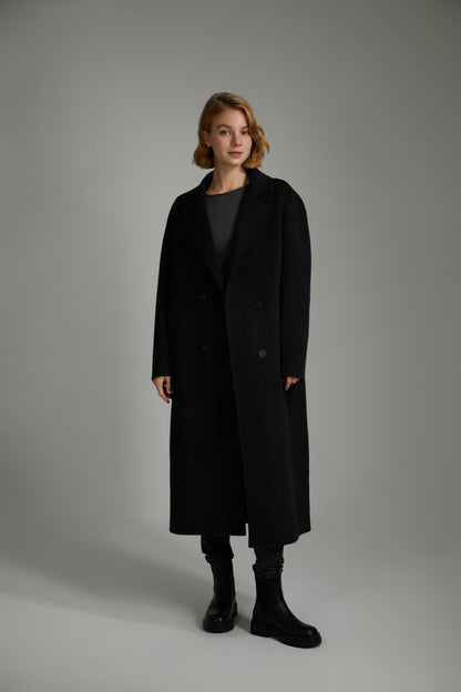 Manteau en laine double face
