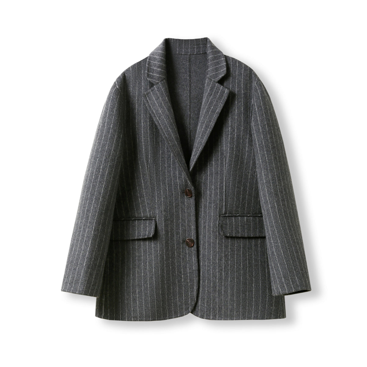 Blazer Manteau en Laine à Rayures